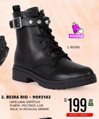 BOTAS NEGRAS 3. BEIRA RIO - 9093102