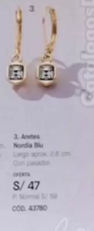 Aretes Nordia Blu