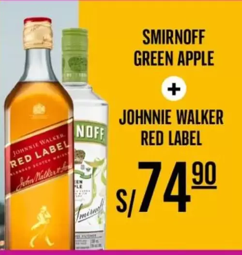 Scotch - SMIRNOFF GREEN APPLE + JOHNNIE WALKER RED LABEL