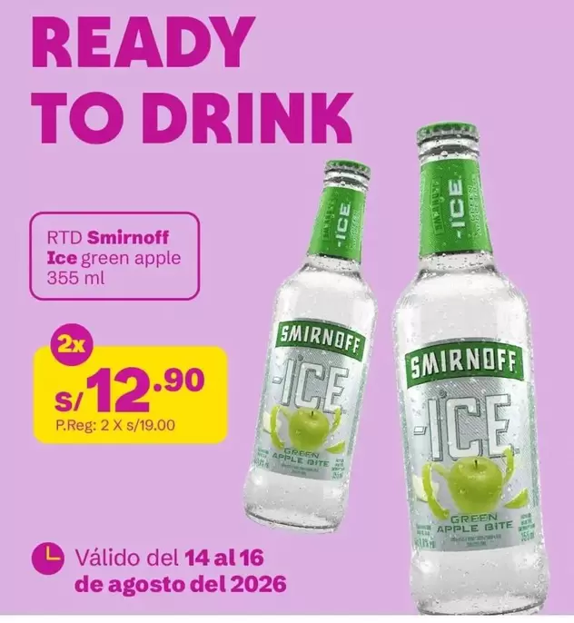 Smirnoff - RTD  Ice green apple