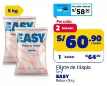 Easy - Filete de tilapia 5-7