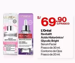L'Oreal - Revitalift Ácido Hialurónico/ Glycolic Bright Serum Facial