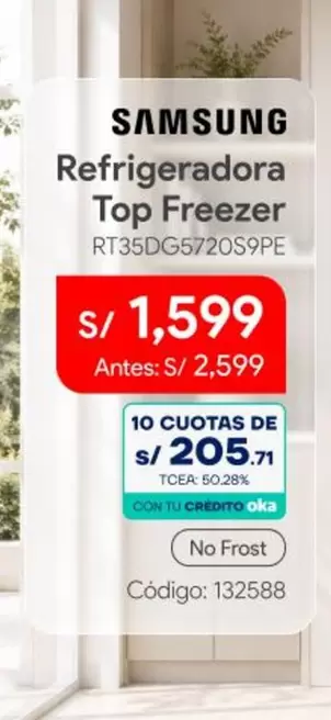Samsung - Refrigeradora Top Freezer RT35DG5720S9PE