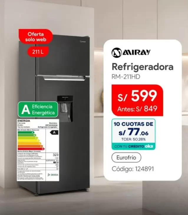 Miray - Refrigeradora RM-211HD