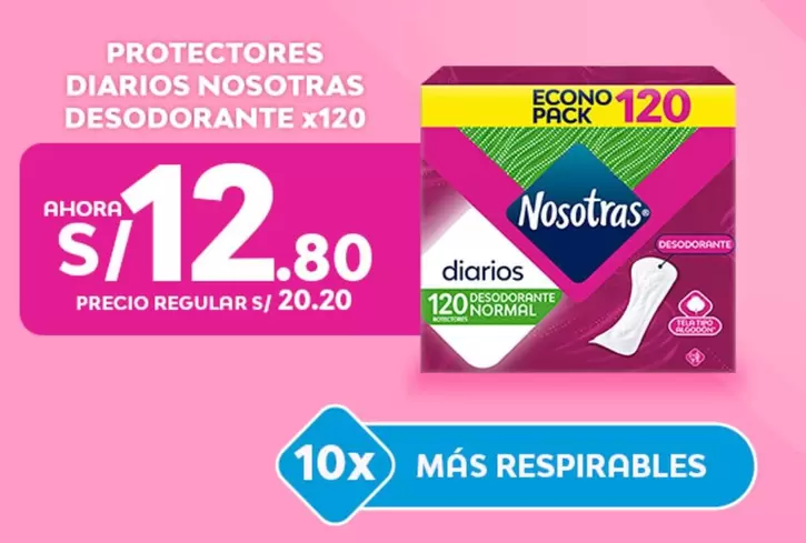 Nosotras - Protectores Diarios Desodorante