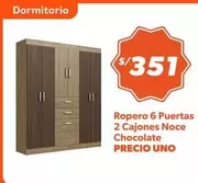 Ropero 6 Puertas 2 Cajones