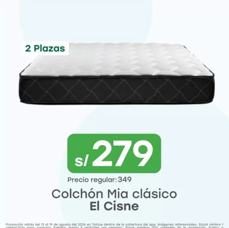 El Cisne - Colchón Mia clásico