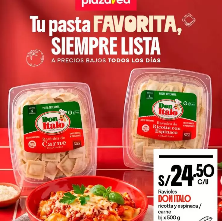 Favorita - Ravioles ricotta y espinaca
