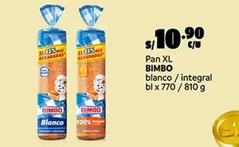Bimbo - Pan XL blanco / integral