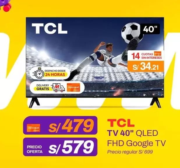 TV 40" QLED FHD Google TV