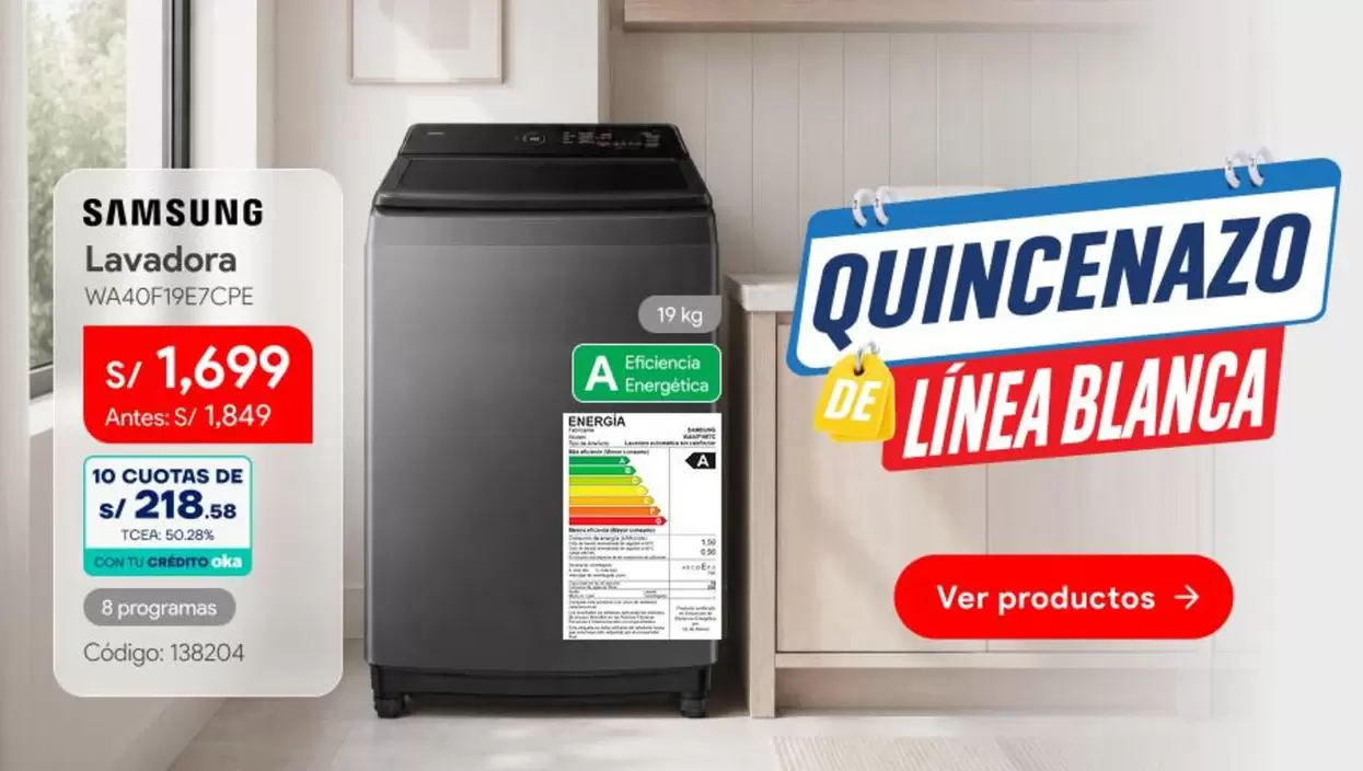 Samsung - Lavadora WA40R5200AW