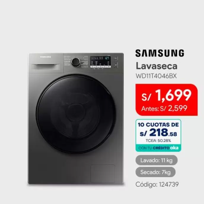 Samsung - Lavaseca WD11T4046BX