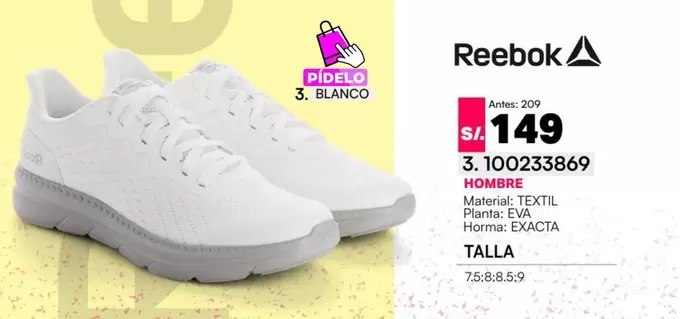 Reebok - Zapatillas 3. Blanco
