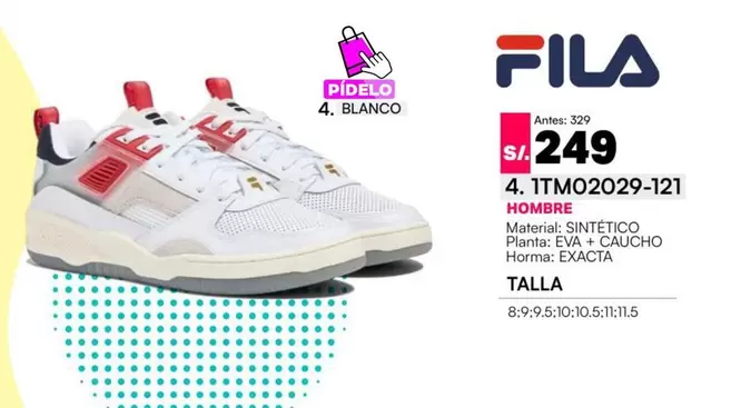 Fila - Zapatillas 4. 1TM02029-121