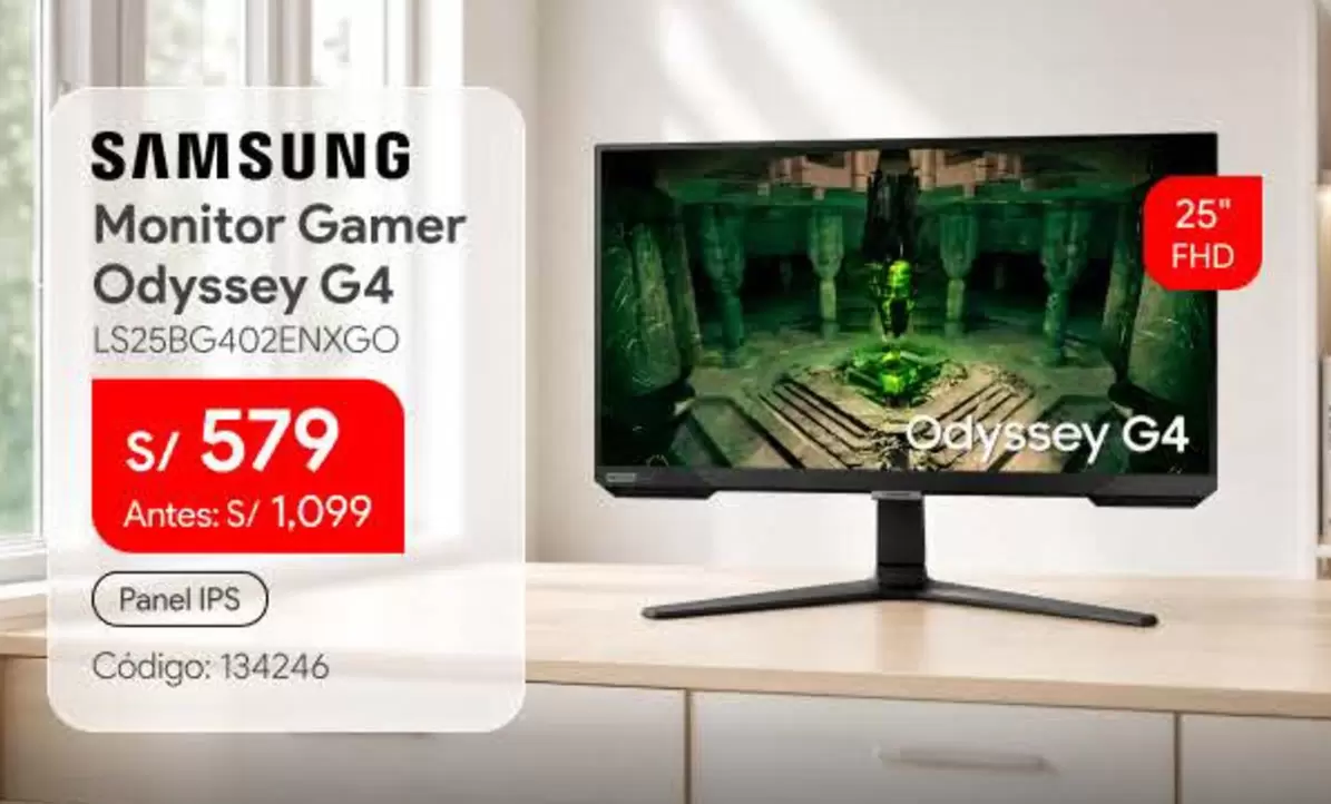 Samsung - Monitor Gamer Odyssey G4 LS25BG402ENXGO