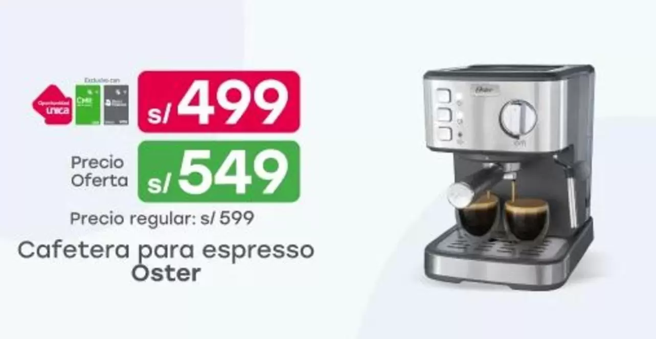 Oster - Cafetera para espresso
