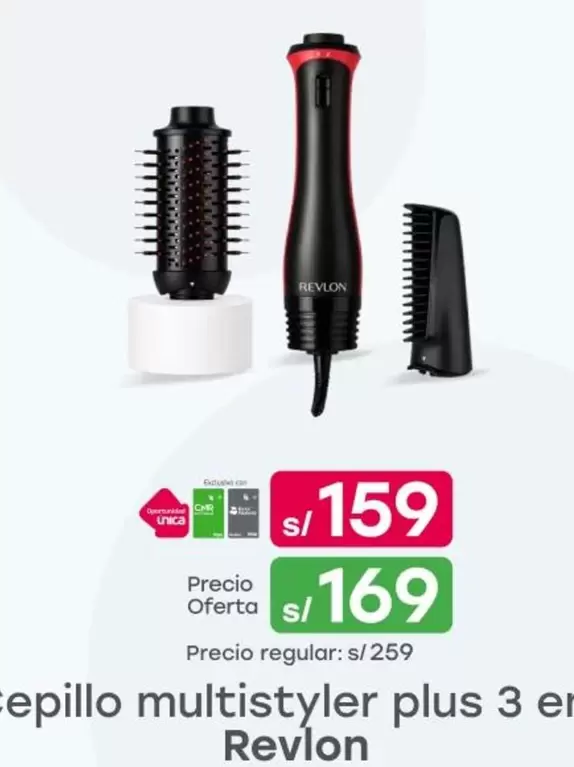 Revlon - cepillo multistyler plus 3 en 1