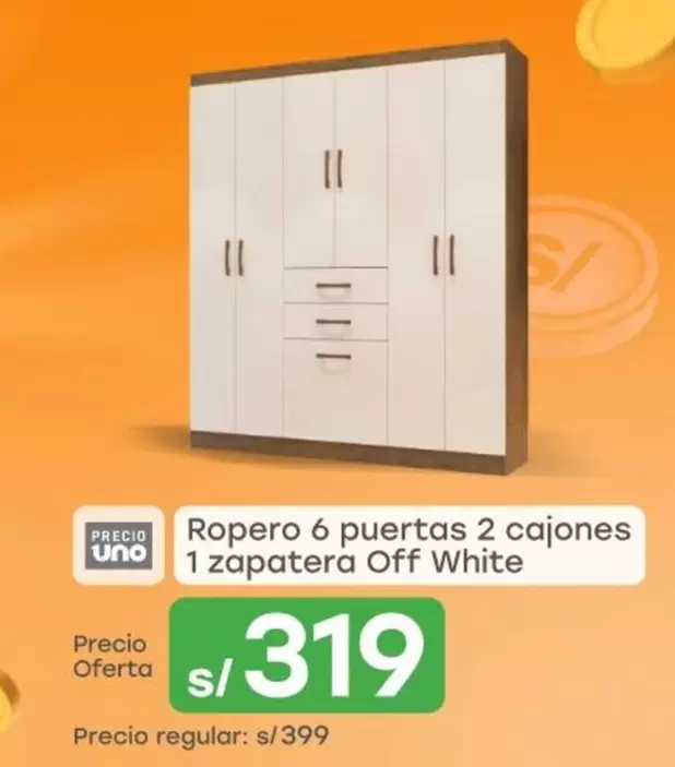 Ropero 6 puertas 2 cajones 1 zapatera