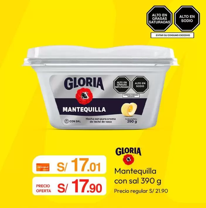 Gloria - Mantequilla con sal