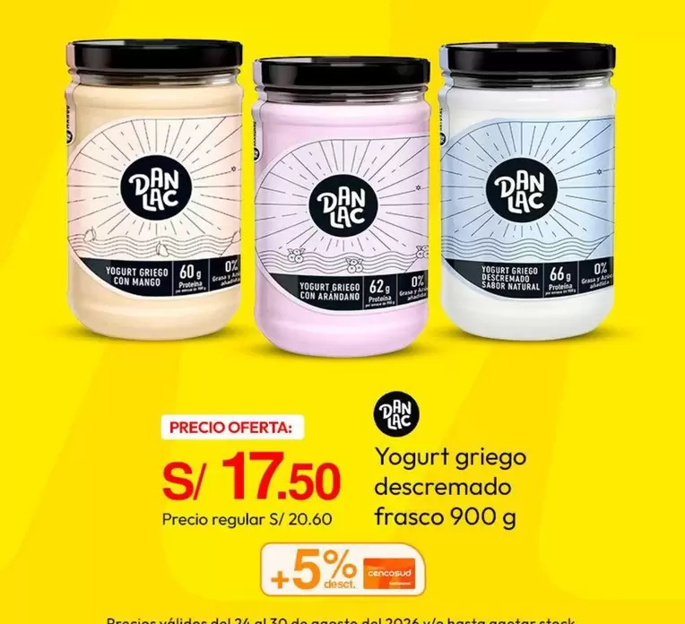 Mango - Yogurt griego descremado