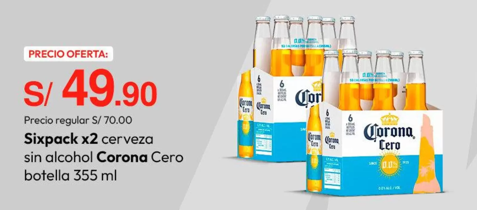 Corona - Sixpack x2 cerveza sin alcohol