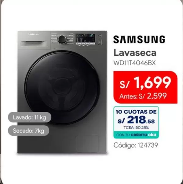Samsung - Lavaseca WD11T4046BX