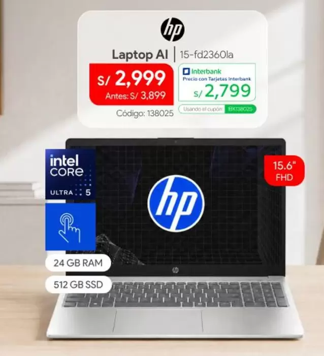 Hp - Laptop AI 15-fd2360la
