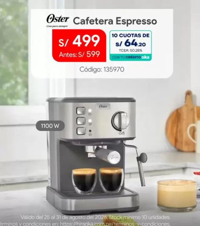 Oster - Cafetera Espresso