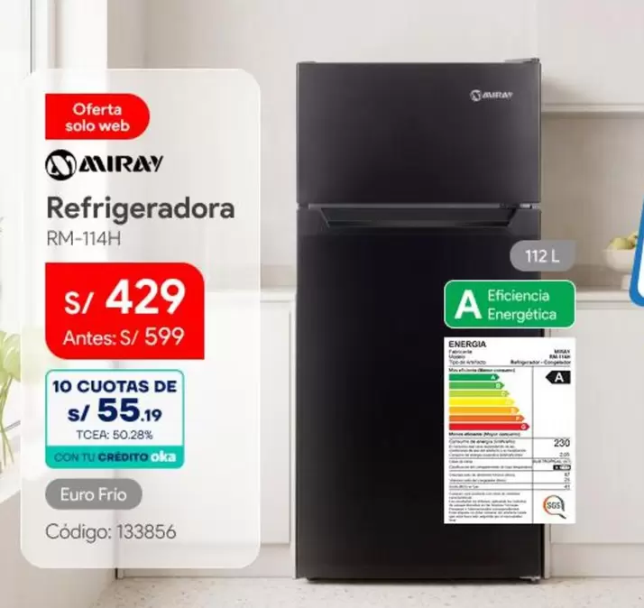 Miray - Refrigeradora RM-114H