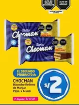 Chocman - Bizcocho Relleno de Manjar