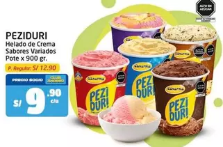 Peziduri - Helado de Crema Sabores Variados Pote