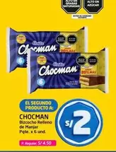 Chocman - Bizcocho Relleno de Manjar