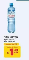 San Mateo - Agua Sin Gas Bot. x 600 ml.