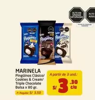 Marinela - Pinguinos Cl
uevo sico Cookies & Cream/Triple Chocolate