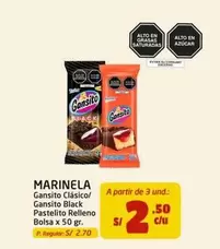 Marinela - Gansito Clásico/ Gansito Black Pastelito Relleno Bolsa