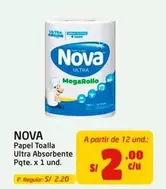 Nova - Papel Toalla Ultra Absorbente