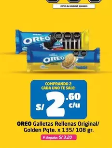 Oreo - Galletas Rellenas Original/Golden Pqte.