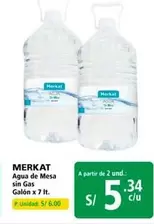 Merkat - Agua de Mesa sin Gas