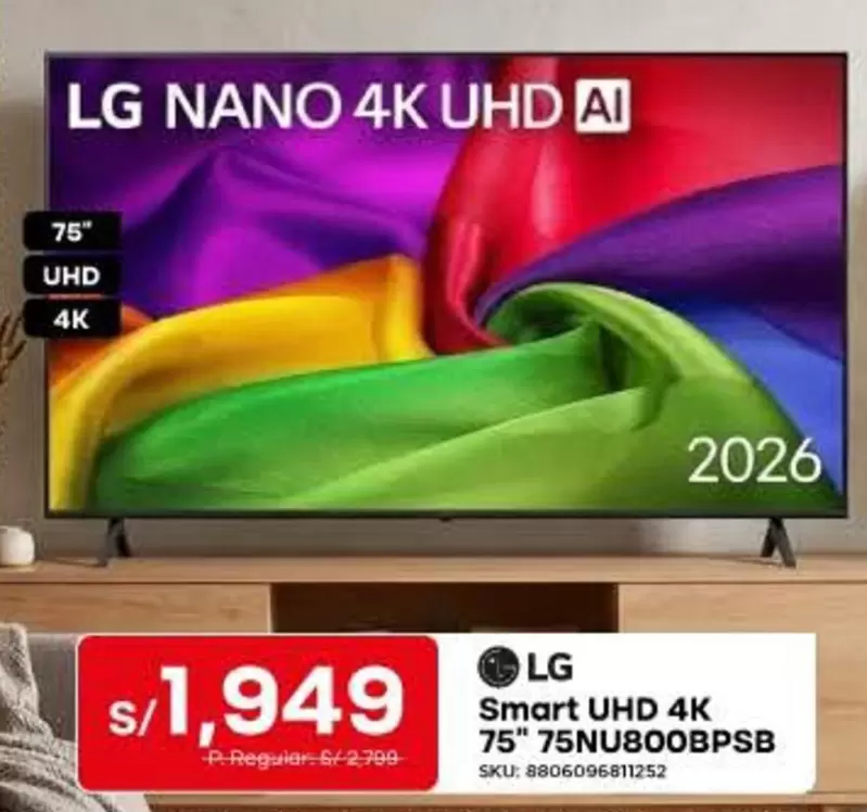 Lg - Smart UHD 4K 75" 75NU800BPSB