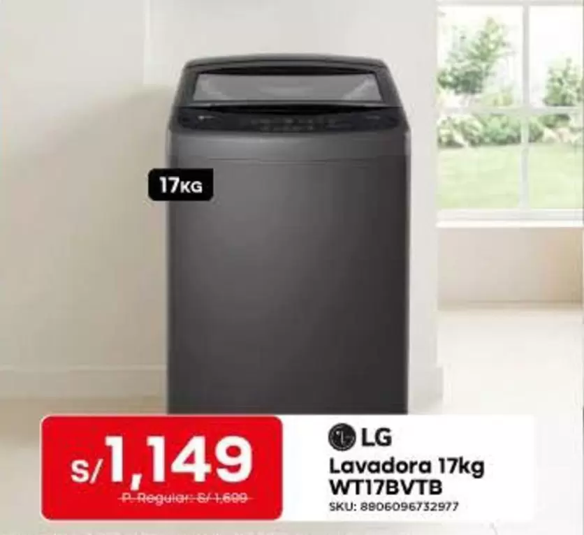 Lg - Lavadora 17kg WT17BVT B