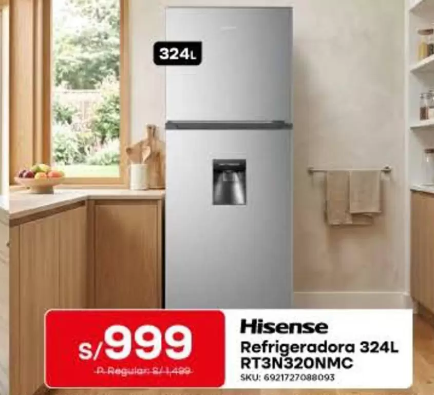 Hisense - Refrigeradora 324L RT3N320NMC
