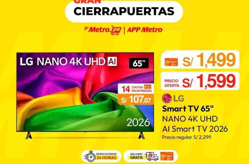 Lg - Smart TV 65" NANO 4K UHD AI Smart TV 2026