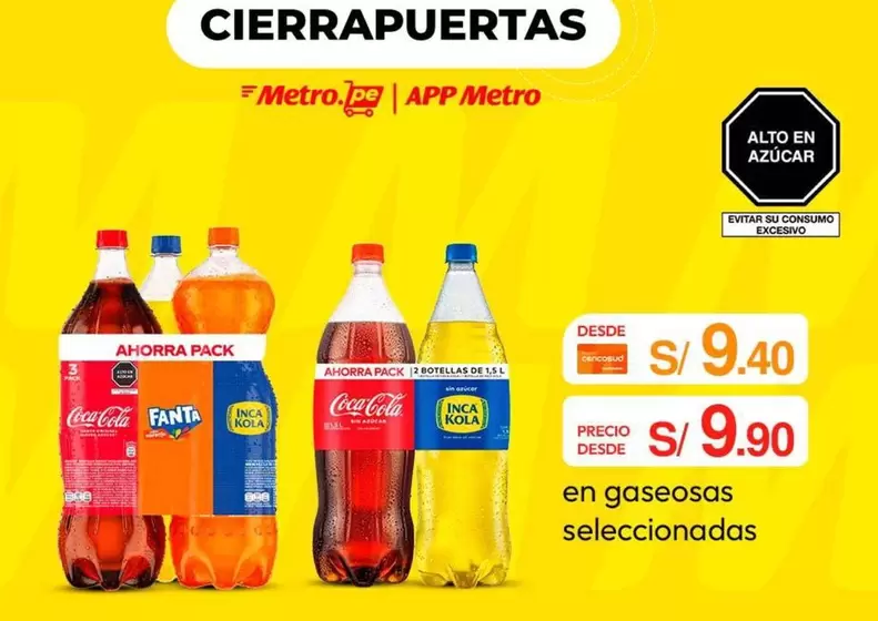 Coca-Cola - CIERRAPUERTAS en gaseosas seleccionadas