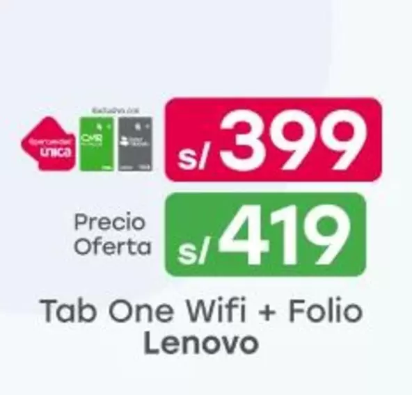 Lenovo - Tab One Wifi + Folio