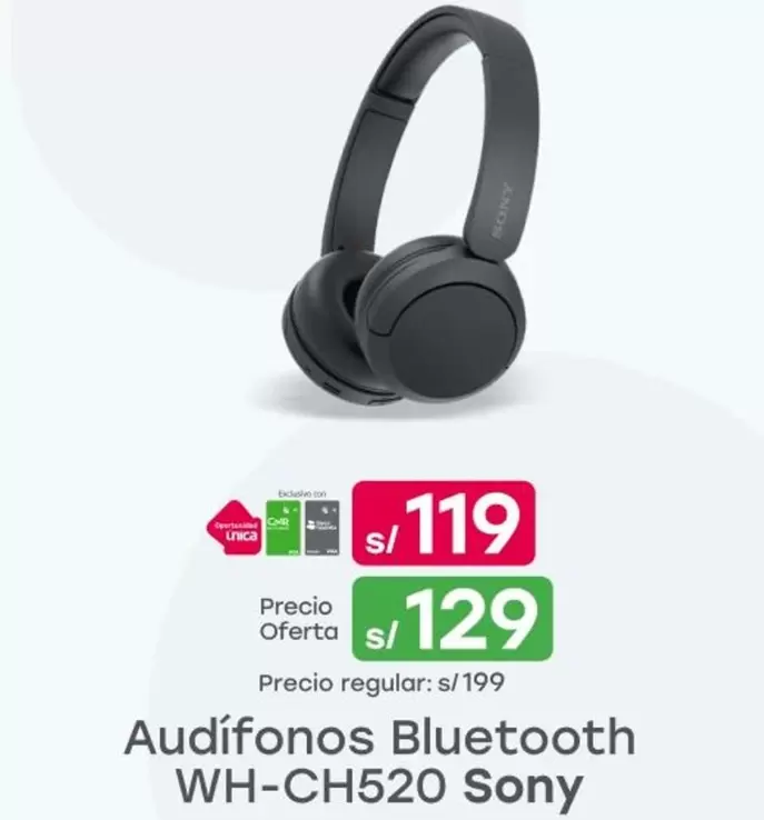 Sony - Audífonos Bluetooth WH-CH520