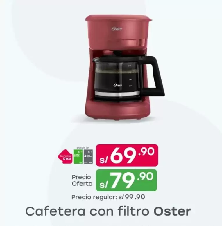 Oster - Cafetera con filtro