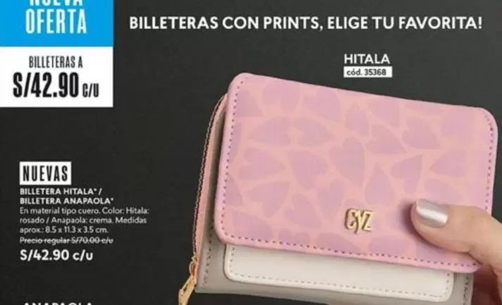 Favorita - BILLETERAS CON PRINTS, ELIGE TU FAVORITA! BILLETERA HITALA / BILLETERA ANAPOLA