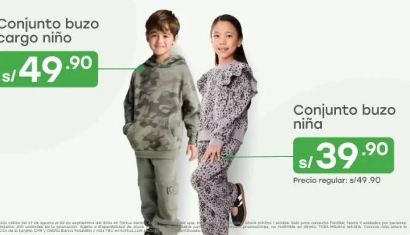 Conjunto buzo niño