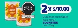Duraznos en mitades en almíbar