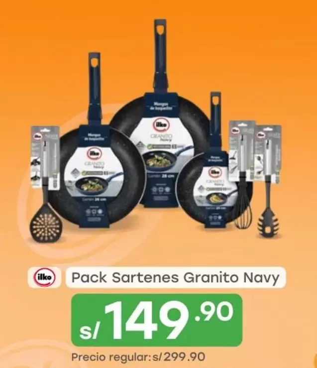 Ilko - Pack Sartenes Granito Navy